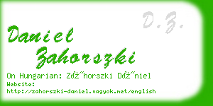 daniel zahorszki business card